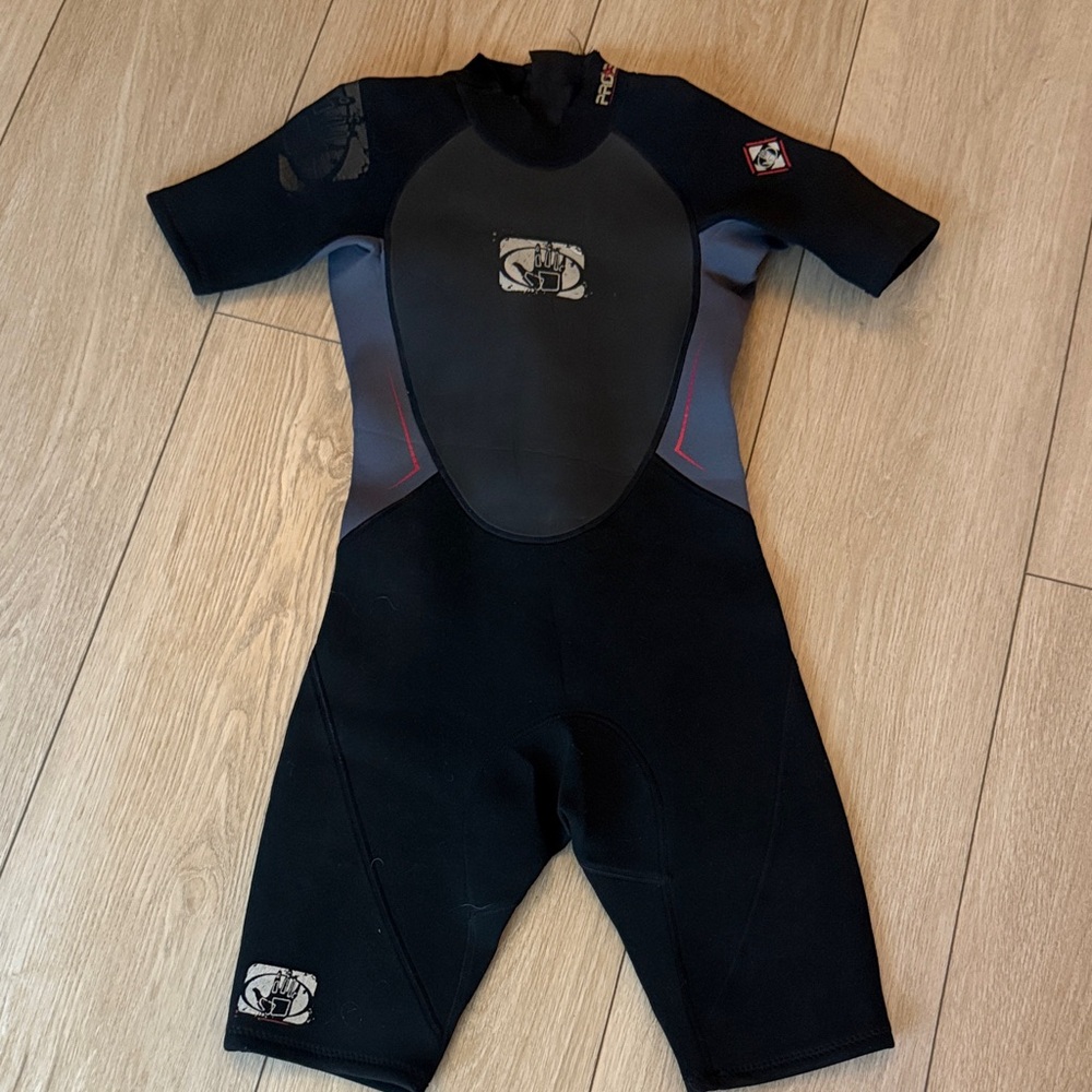 Kids Body Glove Black Pro 3 Shorty Springsuit Wetsuit 9167J Surf Swim Dive Sz 12